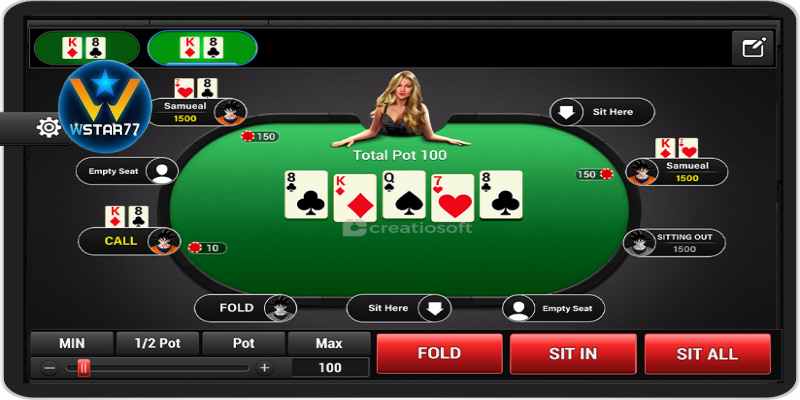 Vòng đánh Poker thứ 3 với đầy đủ bài